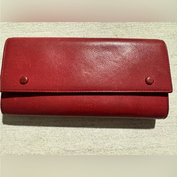 Low start Celine Large Flap Multi Function Leather Long Bifold Wallet - Picture 1 of 11